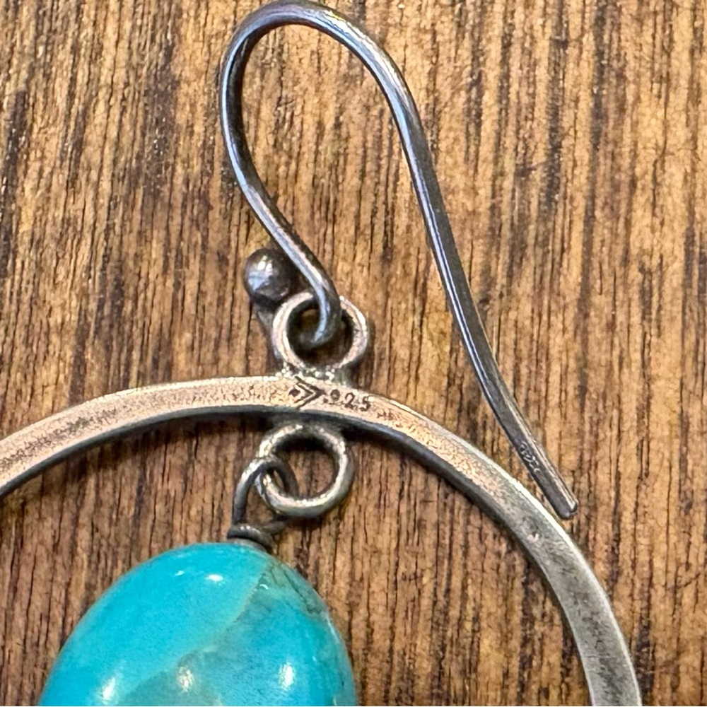 Silpada Sterling Silver and Turquoise Earrings - Picture 4 of 9